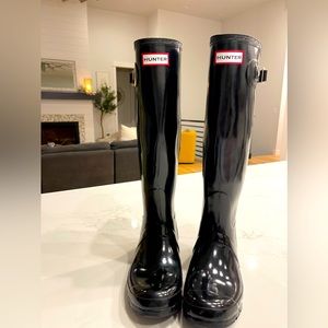 Hunter Boots Originals  (Glossy) Black Unisex W8/M7